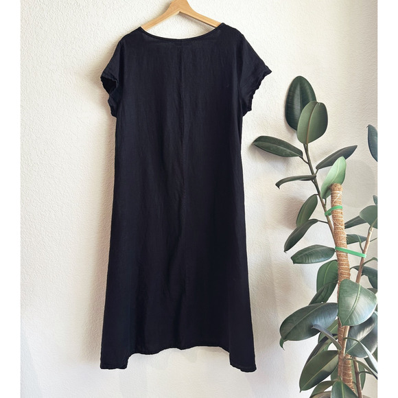 Bryn Walker Midi Linen Dress Small Oversized Bohemian Lagenlook Lagom Coastal - Picture 8 of 10